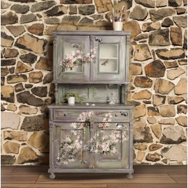 Redesign With Prima Decor Transfers Blossom Botanica 24"x35" Wall Decals DIY Wallpaper Wall Stickers Murals Decor for Kitchen Living Room Bedroom Bathroom Nightstands Table Décor