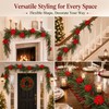 9 FT Artificial Christmas Garland, Faux Pine Greenery for Mantel