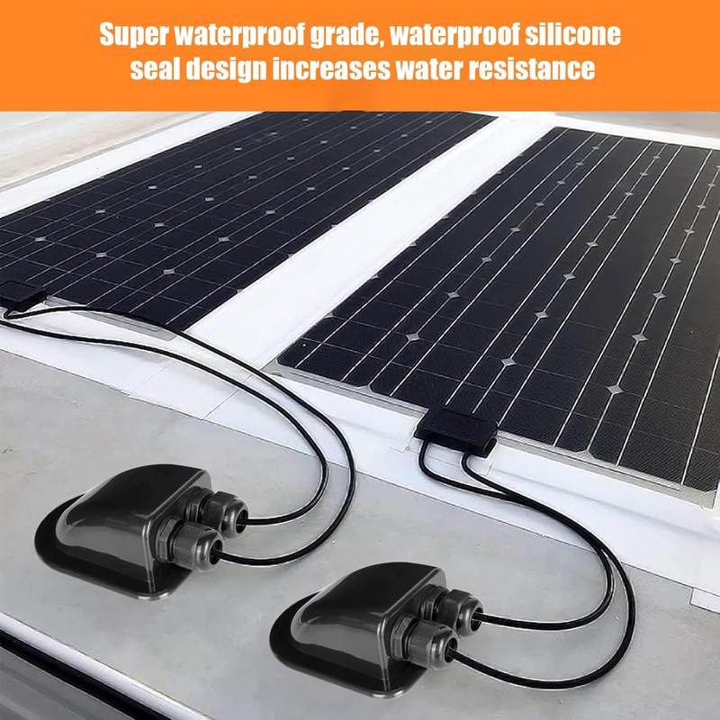 Mujiluxe Black 2 pieces roof feed-through, cable guide, cable guide,