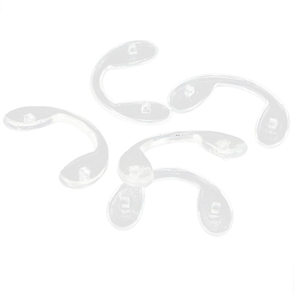 10 Pairs of Silicone Glasses U Shaped Strap Bridge Screw in Silicone Nose Pads Eyewear Accessory