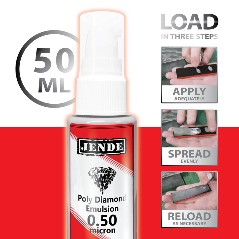 Jende 0.5 Micron Poly Diamond Stropping Emulsion 50ml