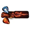 Tin of 9 Flaming Guitar Plectrums - Double sided -