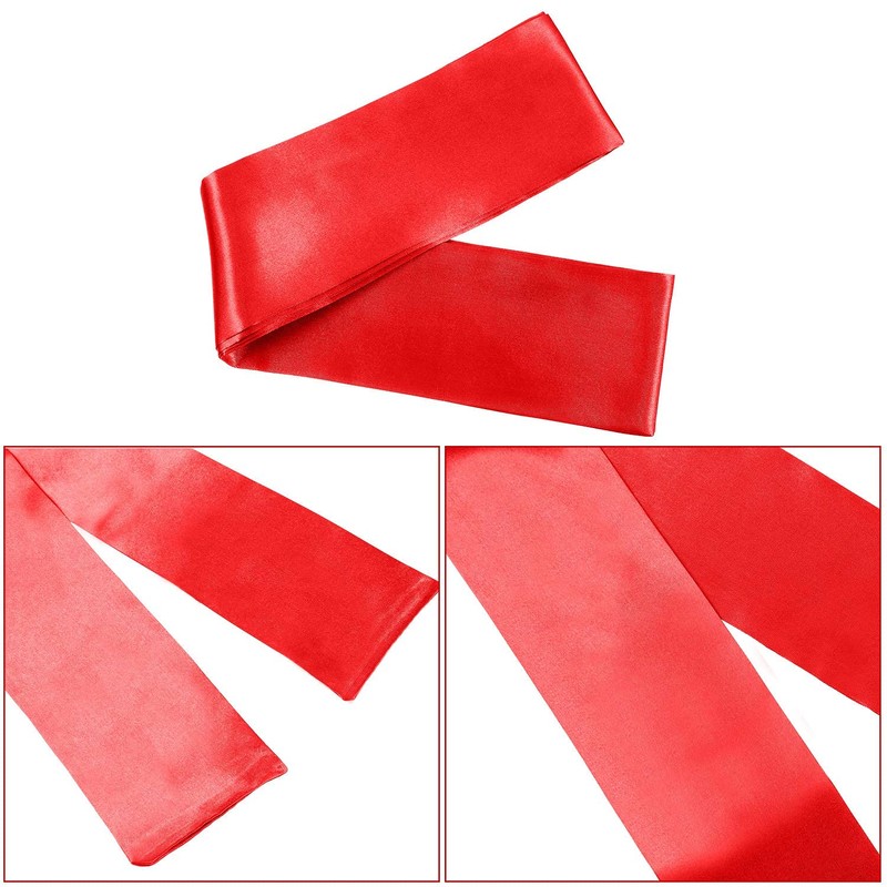 4 Pack Sleeping Mask Satin Eye Mask (Black and Red)