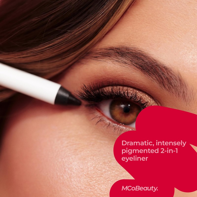 MCoBeauty Dual Ended Pro Eyeliner Pencil & Smudge Brush -
