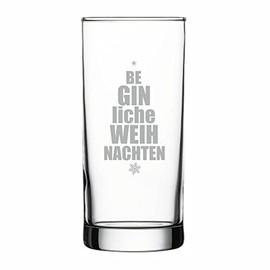 4you Design Gin Glass with Funny Saying | Happy Christmas | Gift Idea for Men and Women | Gift for Birthday, Christmas, Valentine's Day, Father's Day or Wedding | 485 ml