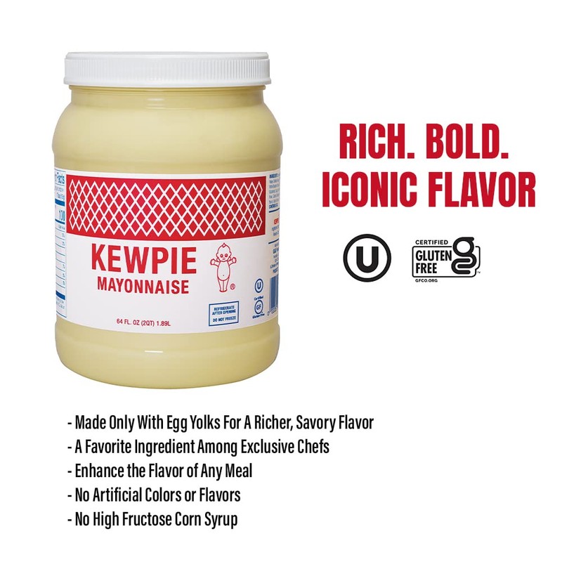 Kewpie Mayonnaise Bulk Bottle, 64 Ounce