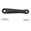 152mm Diamond Hole Aluminum Alloy Bicycle Crank Arm Strong Support