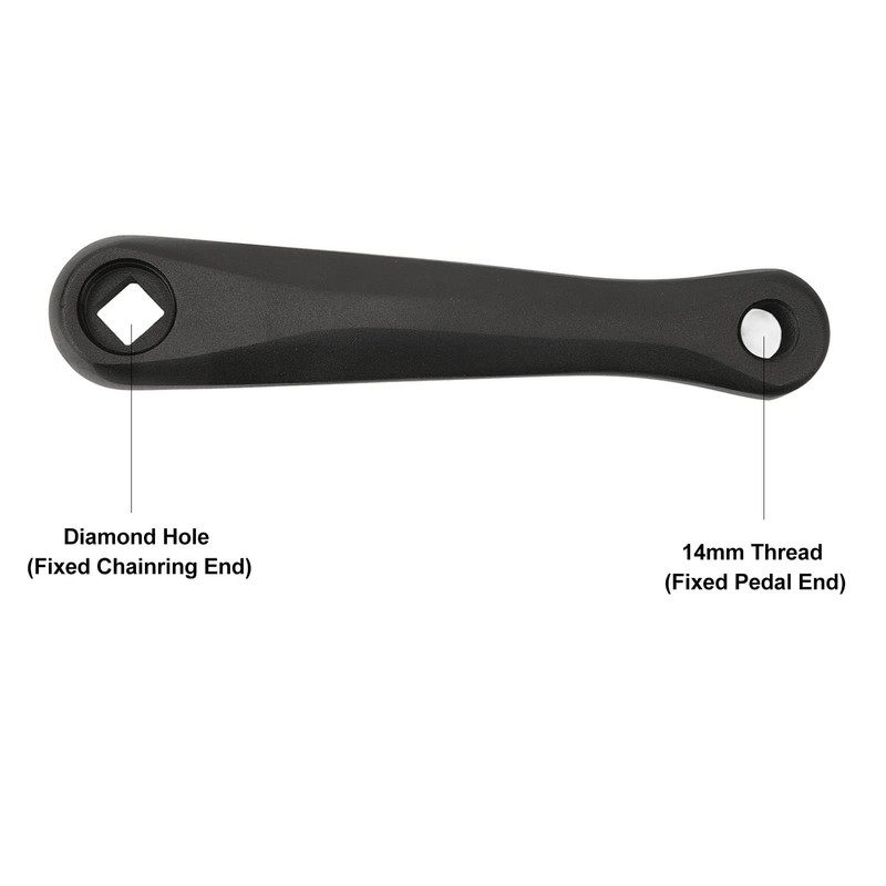 152mm Diamond Hole Aluminum Alloy Bicycle Crank Arm Strong Support