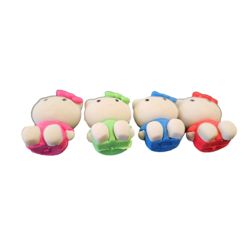 Fat-catz-copy-catz Set of 2 Novelty Collectable Colourful Cartoon Kitty Japanese