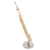 Miniature Flute Replica with Stand and Case Gold Plated Instrument