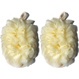 2 Pack Exfoliating Body Spa Bath Mitt for Men & Women - Loofah Sponge Brushes Pouf Bath Mesh Brush - Shower Scrubber Remove Dead Skin 5×7inchs