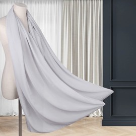 Ladiery Sheer Chiffon Shawls and Wraps for Evening Dresses, Women's Lightweight Soft Scarf for Wedding Bridal Shoulder Scarf, silver grey