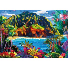 Buffalo Games - Gold - Redina Tili - Hawaii Spectrum - 500 Piece Jigsaw Puzzle for Adults - Challenging Puzzle Perfect for Game Nights