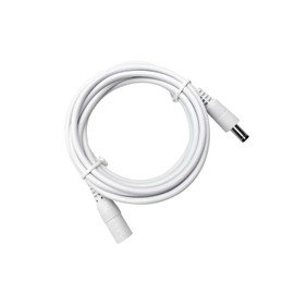 6ft 2M DC Power Extension Cable, Premium Pure Copper DC 12V Power Adapter Extension Cord 5.5mm x 2.1mm for CCTV Security Camera/Router/LED Strip Light/Printer/Monitor and More-White