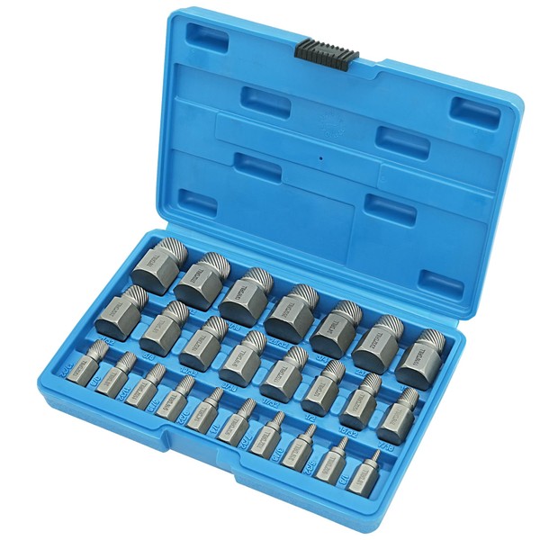 GMTOOLS 25-Piece Screw Puller Kit, Multi-Spline Hex Head, 3/8 Inch