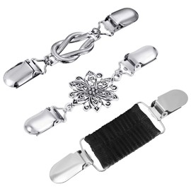 3 PCs Dress Clip Back Waistbands - Belt clips for a perfect fit and stylish look, easy to use waist adjuster, perfect for women's dresses and gowns, shirts, and shawls