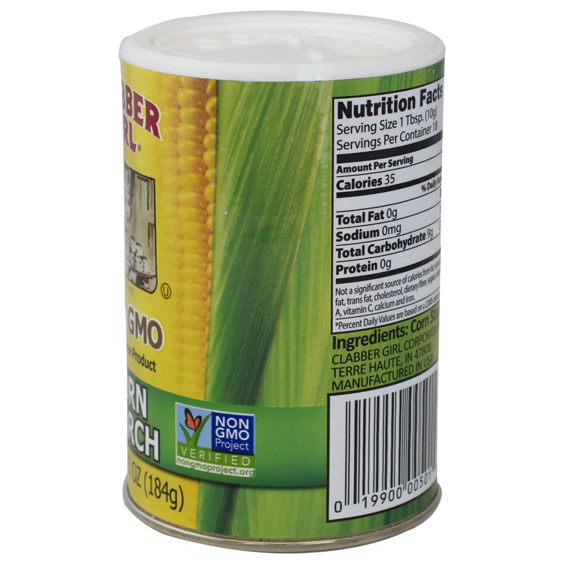 Clabber Girl Non-GMO Corn Starch, Gluten Free, 6.5 Ounce