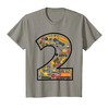 2nd Birthday Crane Excavator Truck 2 Year Old construction T-Shirt