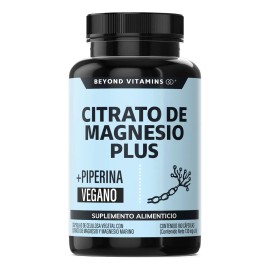 Citrato Magnesio Plus Con Piperina  455mg Magnesio Elemental  Magnesio Capsulas - Con Magnesio Marino  Magnesium Citrate  Marine Magnesium -...       