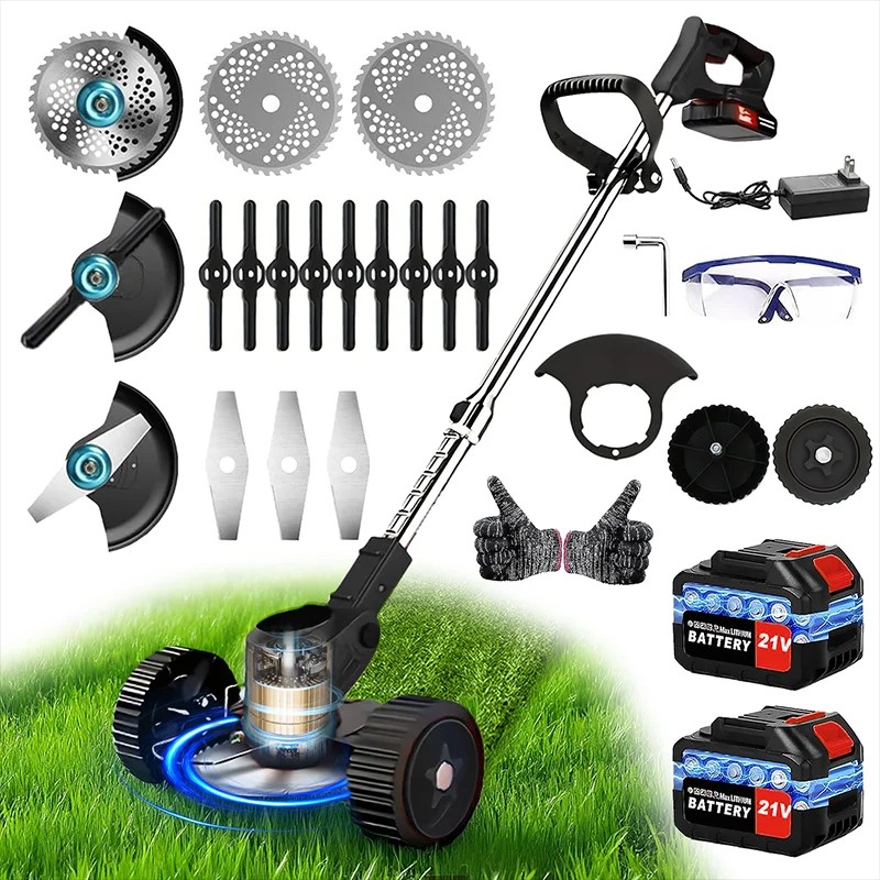 Cordless Weed Trimmer for Yard Care – 21V Adjustable Grass