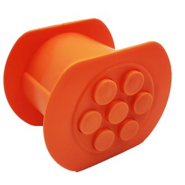 NIWWIN One Press Cevapcici Maker Hot Dog Maker Manual Sausage Maker with 7 Holes, DIY Homemade Meat Strip Squeezer, Making Delicious Stuffed Meat Filler Molds Kit Barbecue Grill Accessories (Orange)