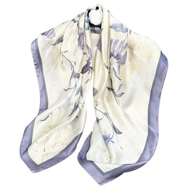 Hioyiwse Head Scarf For Women Hair Bandana 35" Large Square Satin Wrap Sleeping Neck Silk Satin Hair Scarves Lightweight Fashion Present F33