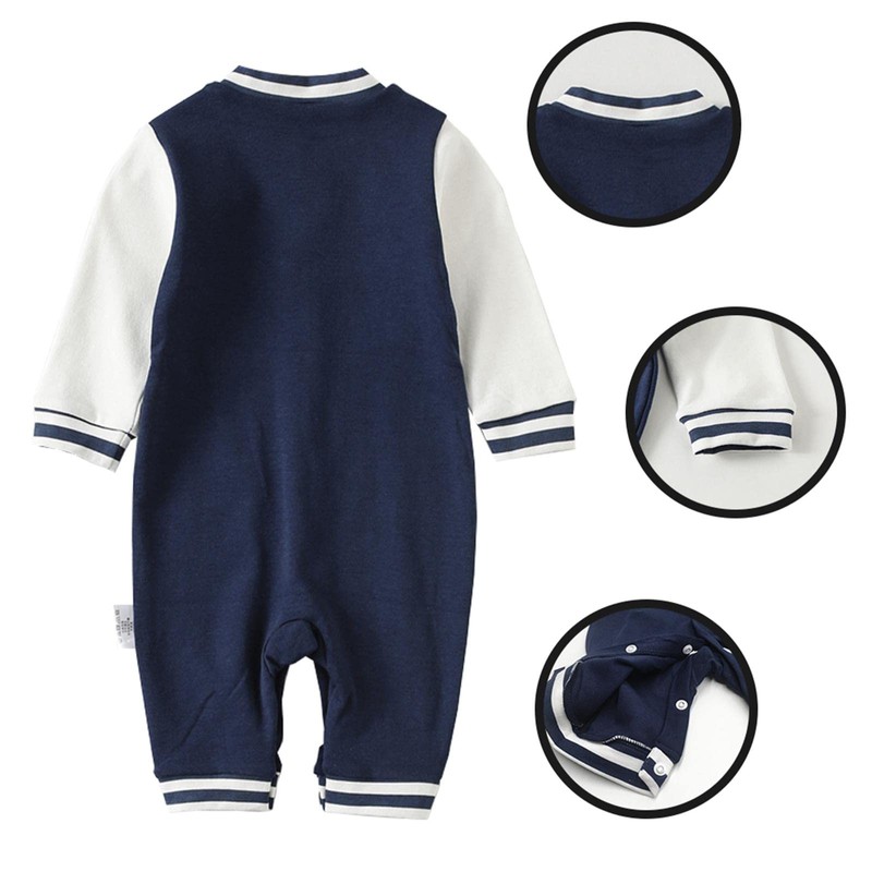 Gorbast Boys Baseball Baby Clothes, Winter/Autumn, Long Sleeve, Onesie, Romper