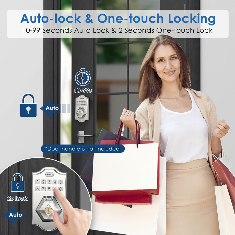 KANFOX KS3 Keyless Entry Door Lock Deadbolt with Keypad,Smart Locks
