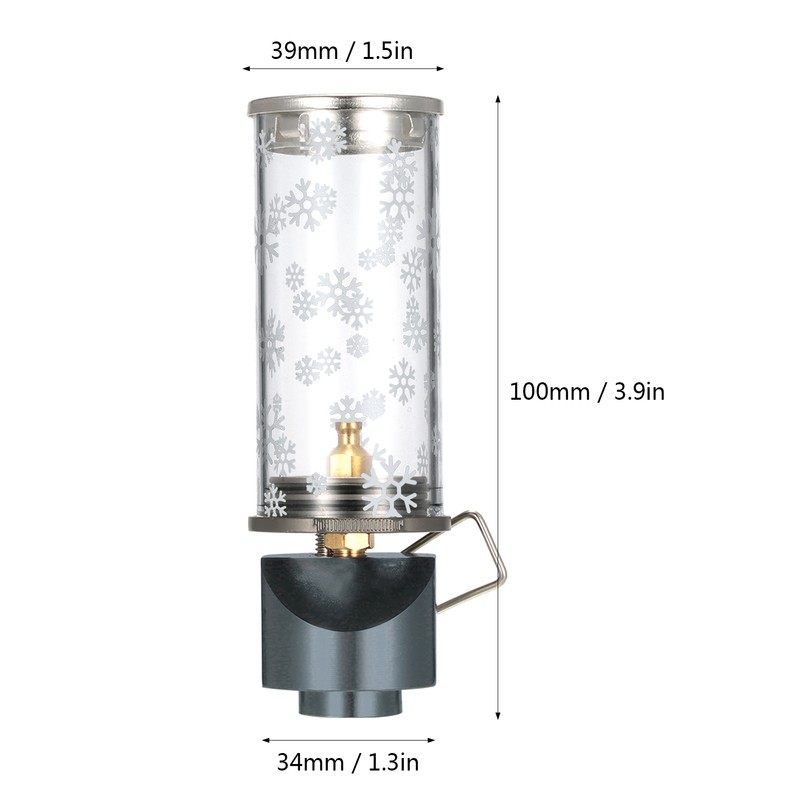 Portable Lamp Light Compact Butane Gas Light Lantern Outdoor Use