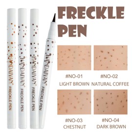 Freckle Pen, Freckle Makeup Pen Waterproof Long-Lasting Soft Spot Pen For Natural Like-real Makeup, Natural Freckle Pen Easy Makeup Tool For a Natural Sun-kissed Makeup, 1PC Chestnut