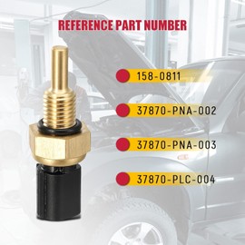 Engine Coolant Temperature Sensor 37870-PLC-004 - Compatible with Honda Accord Civic CRV Element,Acura RL TSX RSX TL Replaces 158-0811, 37870PLC004, 1580811 7870PLC004, TX97T
