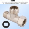 Tinoaly 3/8 x 1/2 Bidet T Adapter for Toto Washlets
