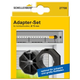 Schellenberg 27700 Adattatore per motore tapparella per albero tapparella da 70 mm, 2 pezzi