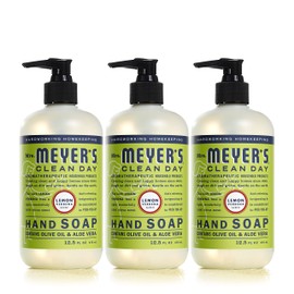 Mrs. Meyer's Clean Day Liquid Hand Soap, Cruelty Free and Biodegradable Formula, Lemon Verbena Scent, 12.5 oz- Pack of 3