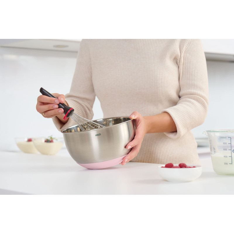 Emsa Prep&Bake K3271834 Mixing Bowl Stainless Steel 18 cm, Non-Slip