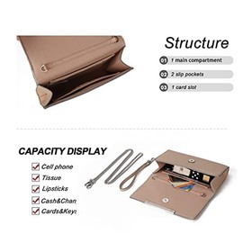 AFKOMST Clutch Purses for Women, Small Crossbody Bags and Summer Straw Beach Handbags with Crossbody Chain Strap