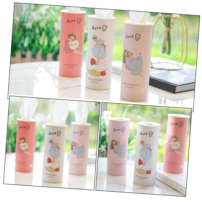 Alipis 3Pcs Decorative Tissue Roll Cute Printed Hand Tissues for
