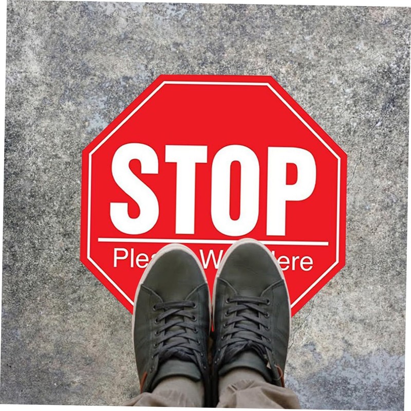 DOITOOL 5 Sheets Stop Sign, 7.8x7.8 Inches High Intensity Street