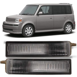 CPW Fog Lights Assembly for 2003 2004 2005 2006 2007 Scion XB Clear Lens 1 Pair of Driving Fog Lights Replacement Left+Right ( Switch + 2 PCS Halogen Bulbs : 9006 12V 55W Included )