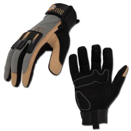 Dickies Performance Work Gloves, Impact Protection, Durable Synthetic Leather with Adjustable Cuff, Small (L10547BGMS)