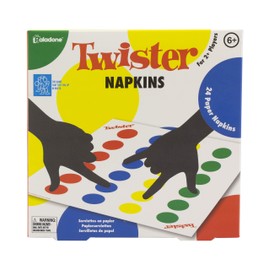 Paladone Twister Game Napkins - Set of 24 Napkins with Spinner on Box