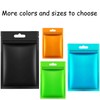 100 Pcs Black Resealable Smell Proof Ziplock Storage Bags, Foil