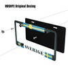 HOSNYE Sweden Flag License Plate Frame Sverige Swedish Country Study