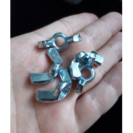 Wing Nuts Zinc Plated Butterfly Nut Silver Hand Twist M8 Box of 25pcs