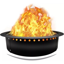 FEBTECH Smokeless Firepit Ring  45" OD & 39" ID for Outdoor Fire pits