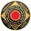Simply Minimal 28 Year NA Gold Color Plated-Medallion, Recovery Chip,