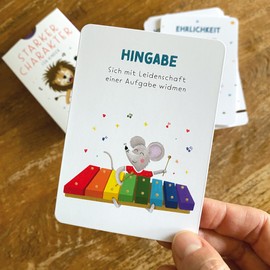 40 Strength Cards for Children - Discover Your Characteristics and Character Strengths - Picture Cards Strengths - Lovingly Designed Character Cards - Cards for Confidence and Mindfulness - DIN A7