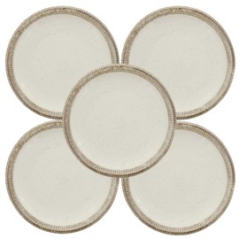 Tableware East Fuchi Rust Powdered Platter, Set of 5, Japanese Tableware, Cafe Tableware, Dinnerware Set, Family Tableware