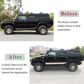 Compatible with 2003-2009 Hummer H2 Stainless Door Insert Side Molding Accent Trim,Prevents Dents, Scratches and Dings
