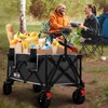Overmont Collapsible Wagon Cart with Wheels - 220L Foldable Heavy